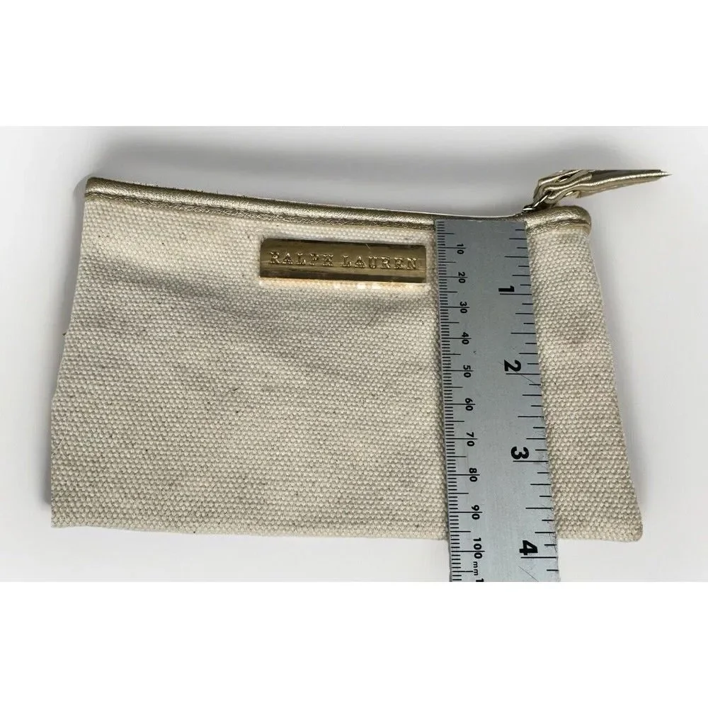Ralph Lauren Wristlet Pouch‎ Bag Purse w/Wrist Strap Zipper Closure
